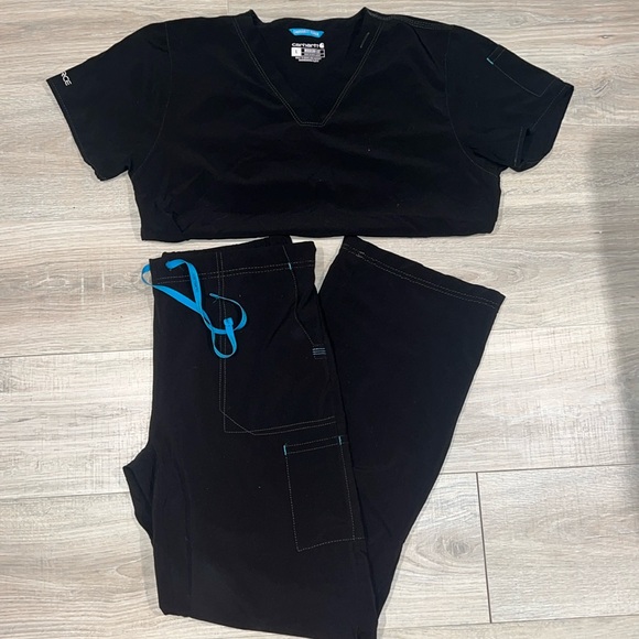 Carhartt Pants - Carhartt, black and blue‎ scrubs set flare